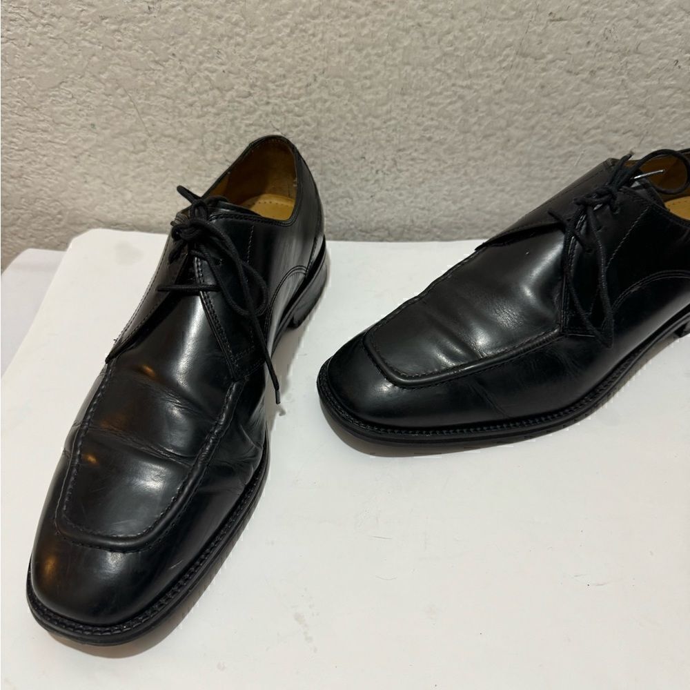 Cole Haan Eaton Apron Toe Derby Oxford Dress Shoes Black